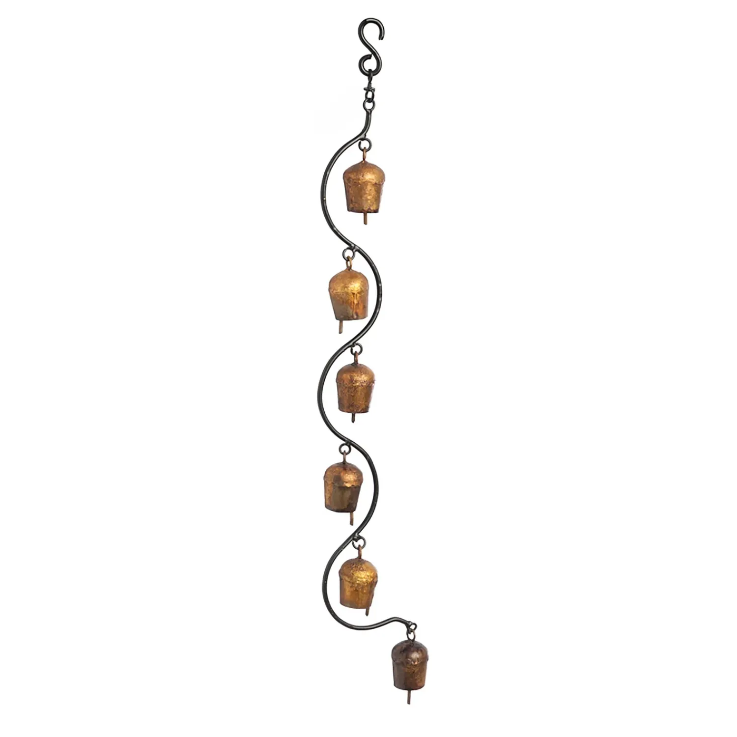 Plow & Hearth Wind Chimes & Mobiles>6 Bell Metal Hanging Garland