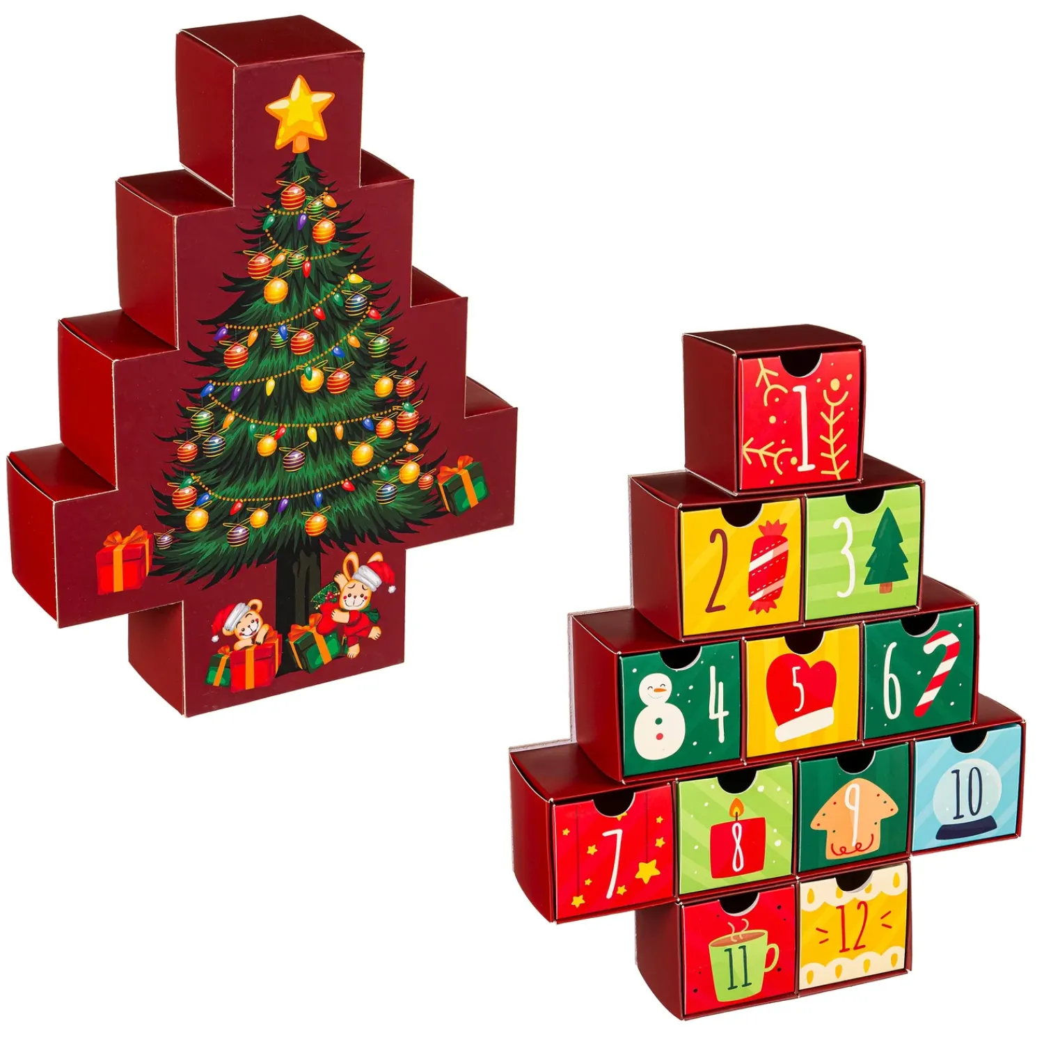 Plow & Hearth Gourmet Snacks & Nuts>12 Days of Christmas Hot Chocolate Bomb Tree