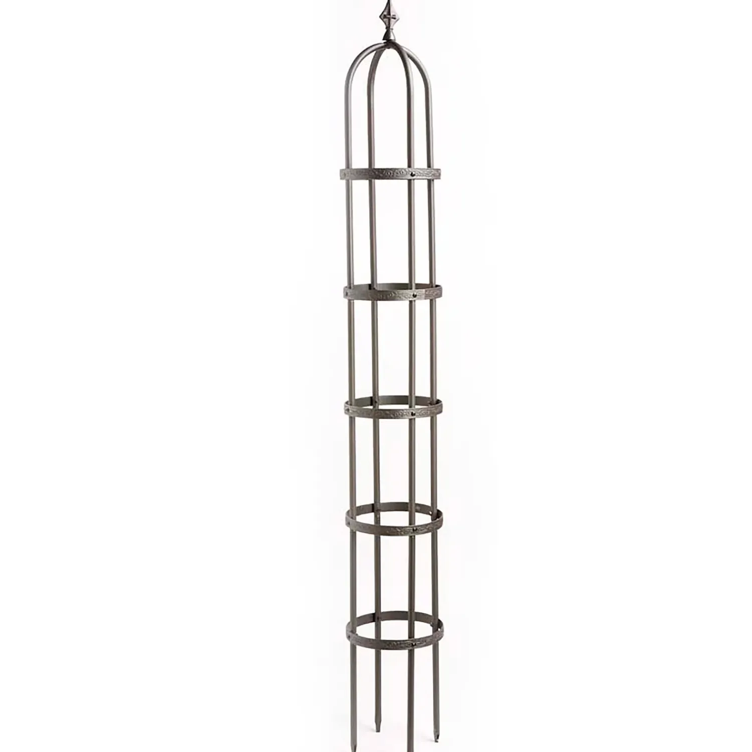 Plow & Hearth Arbors & Trellises>7' Powder-Coated Steel Garden Obelisk Bronze