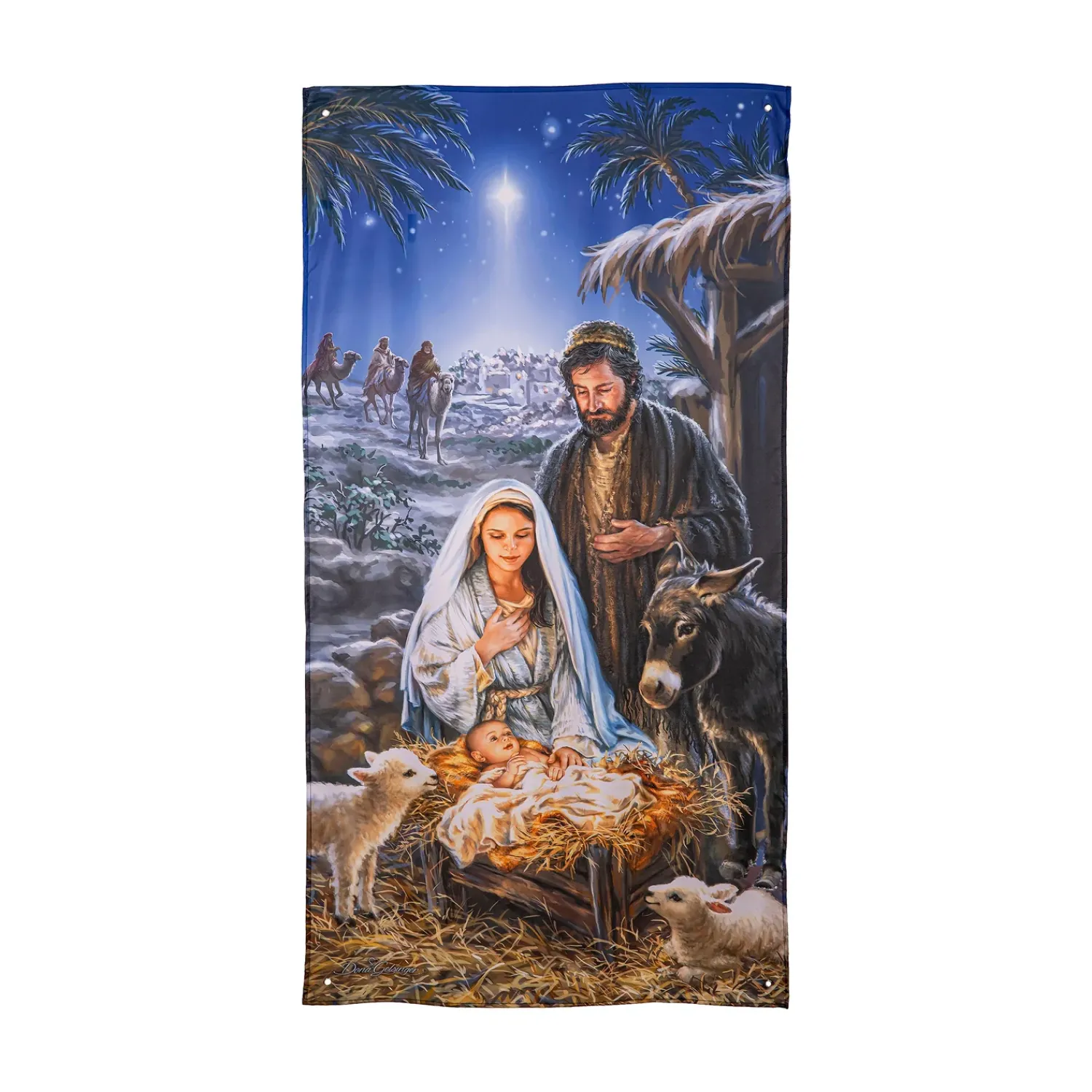 Plow & Hearth Bunting & Banners>A Savior is Born Premium Door Cover