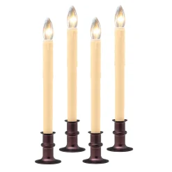 Plow & Hearth Candles & Lanterns|Lighted Accents>Adjustable Window Candle with Timer, Set of 4