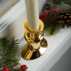 Plow & Hearth Candles & Lanterns>Adjustable Window Hugger Candles, Set of 4 with Remote Brass