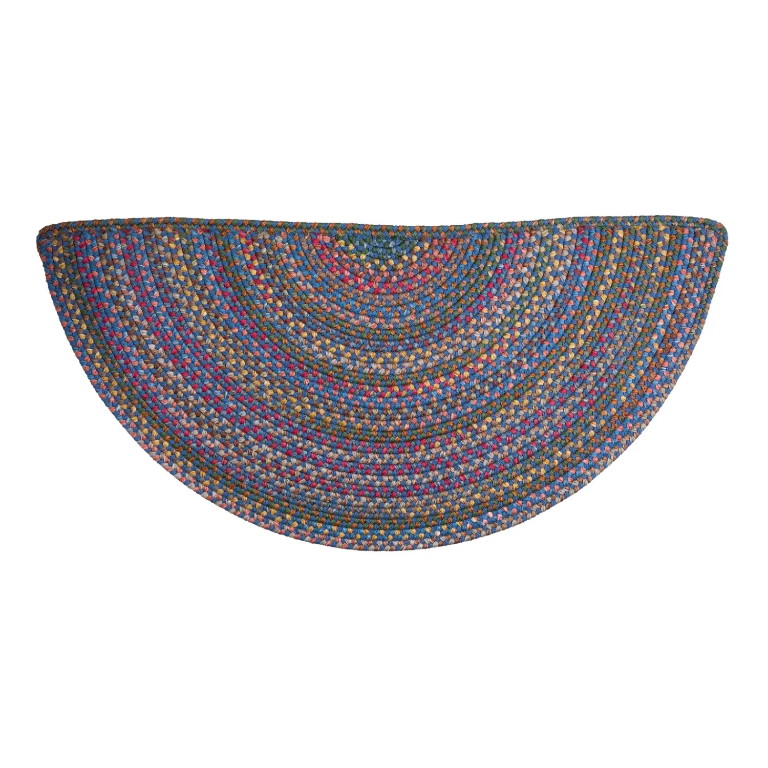 Plow & Hearth Braided Rugs>Afton Mountain Indoor/Outdoor Polypropylene Braided Half Round Rug, 27" x 48"