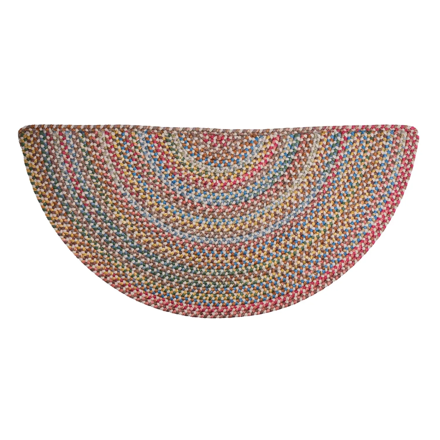 Plow & Hearth Braided Rugs>Afton Mountain Indoor/Outdoor Polypropylene Braided Half Round Rug, 27" x 48"