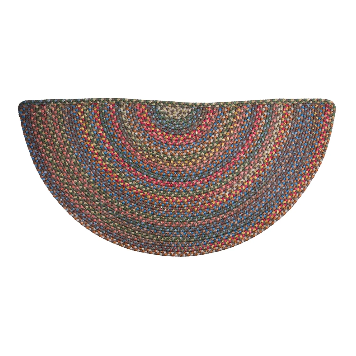 Plow & Hearth Braided Rugs>Afton Mountain Indoor/Outdoor Polypropylene Braided Half Round Rug, 27" x 48"