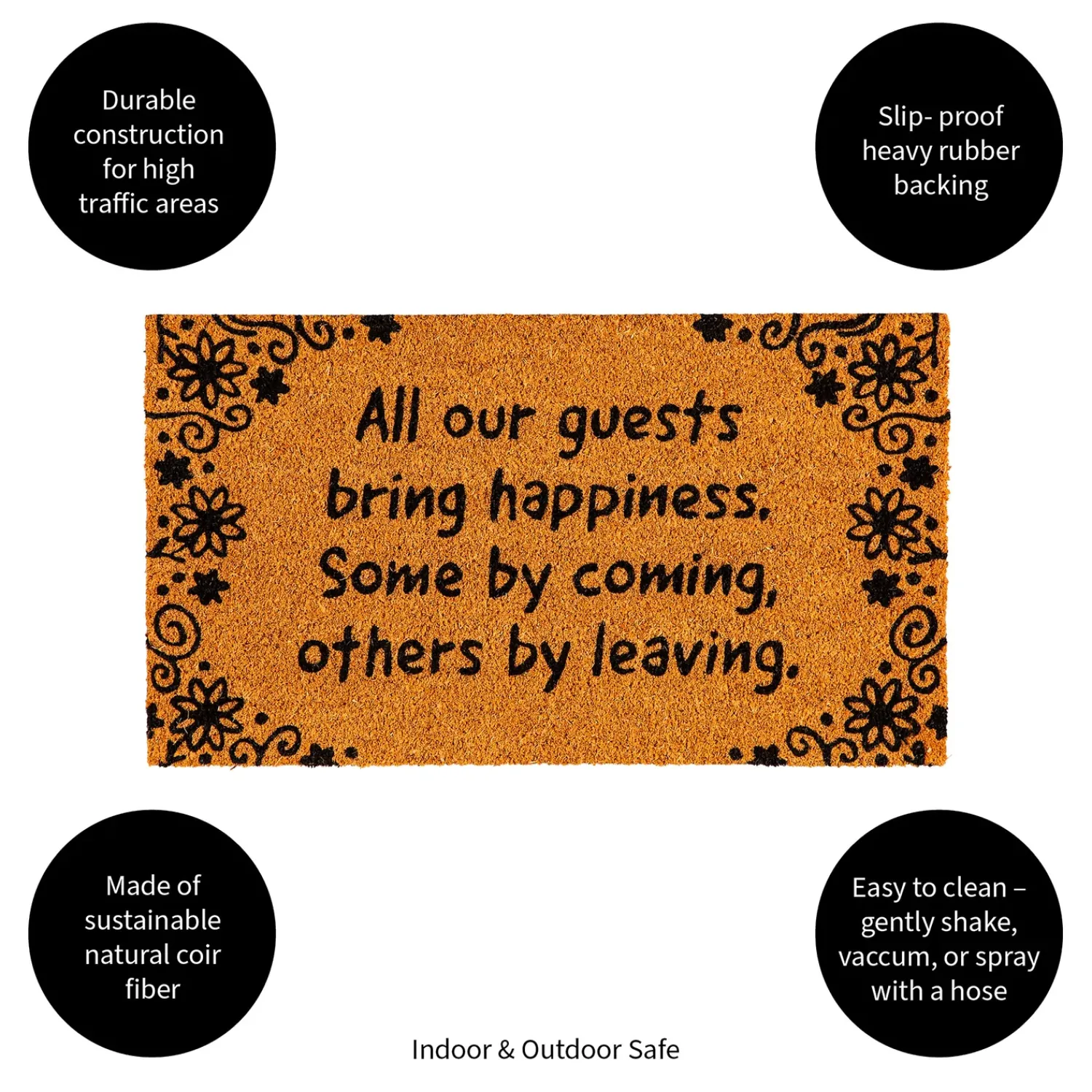 Plow & Hearth Coir Mats>All Our Guest Coir Mat