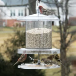Plow & Hearth Bird Feeders>All-Weather 6-Quart Clear Feeder