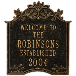Plow & Hearth Address Signs & Wall Plaques>Aluminum Ivy Wedding Plaque