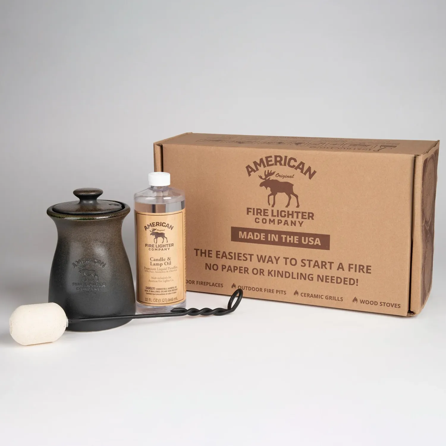 Plow & Hearth Fire Starters & Fatwood>American Fire Lighter Kit With Clean-Burning Lamp Oil