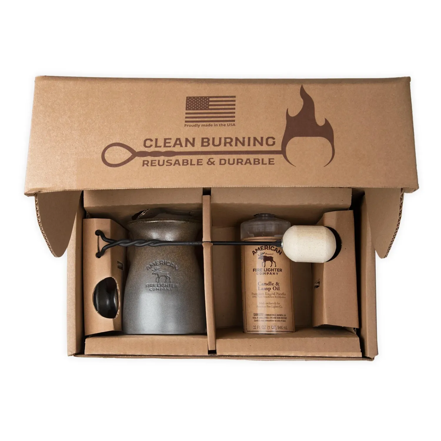 Plow & Hearth Fire Starters & Fatwood>American Fire Lighter Kit With Clean-Burning Lamp Oil