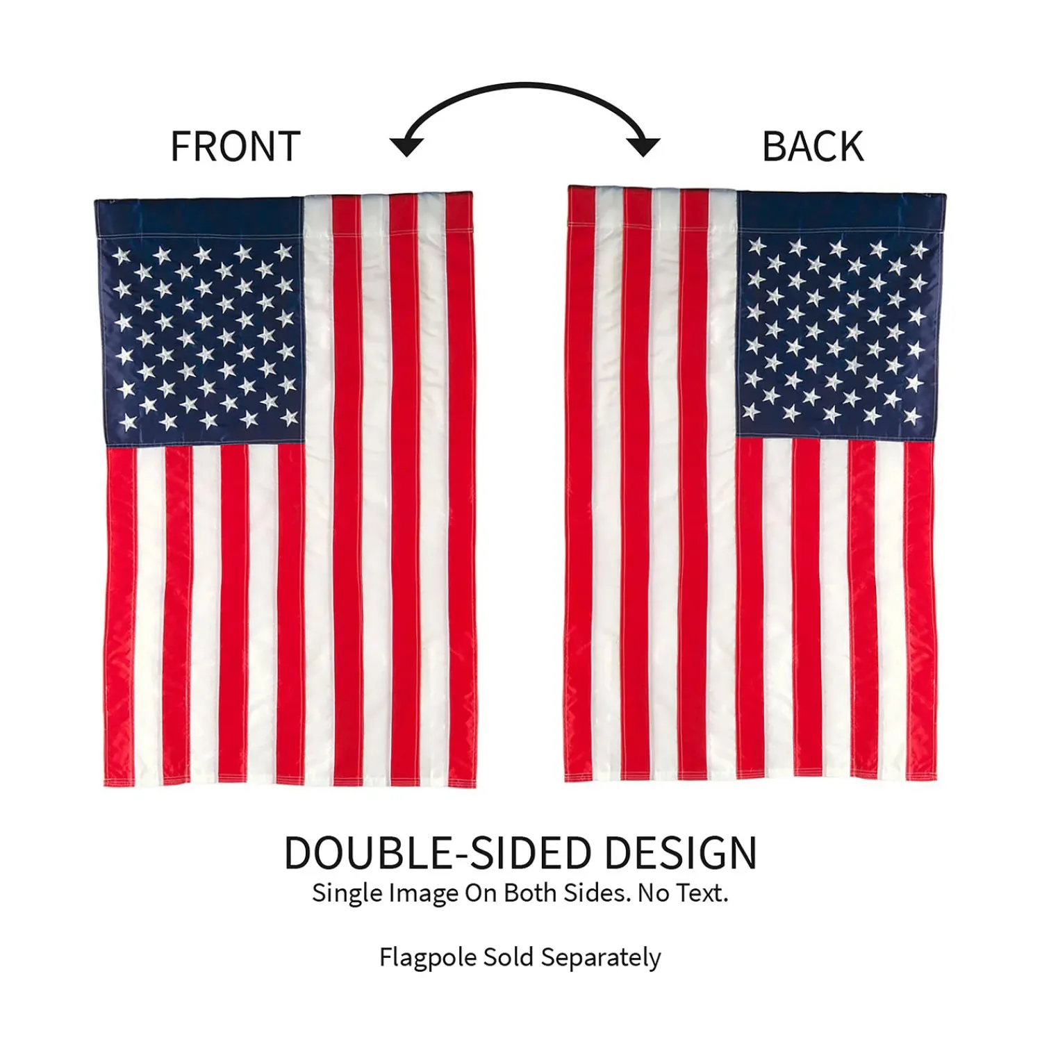 Plow & Hearth Garden Flags>American Flag Applique Garden Flag