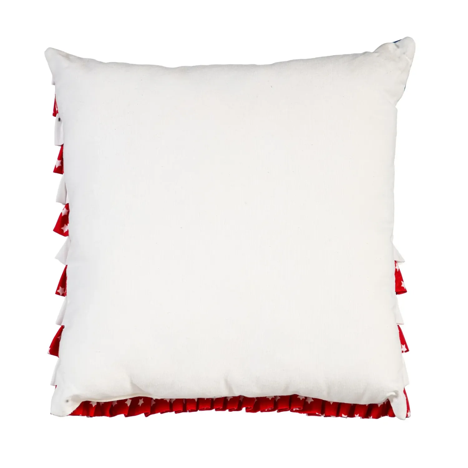 Plow & Hearth Decorative Pillows>American Flag Pleated Square Pillow, 16"