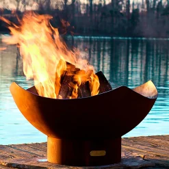 Plow & Hearth Fire Pits|Fire Pits>American-Made Firepit Art Manta Ray Fire Pit