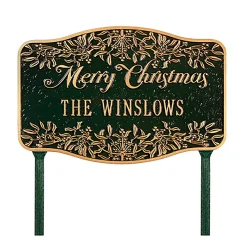 Plow & Hearth Garden Stakes>American-Made Personalized Merry Christmas Yard Sign In Cast Aluminum