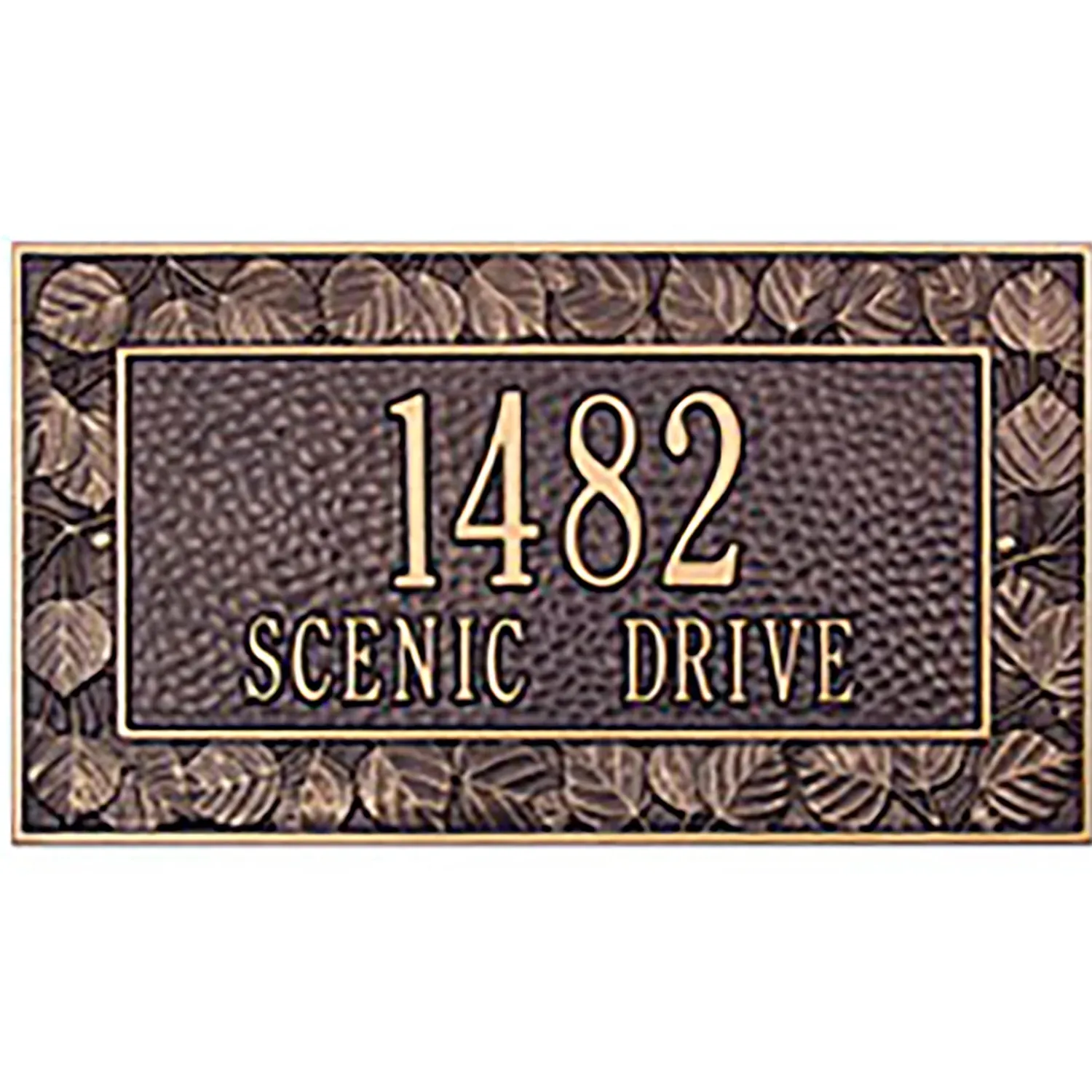 Plow & Hearth Address Signs & Wall Plaques>American-Made Personalized Aspen Address Plaque In Cast Aluminum