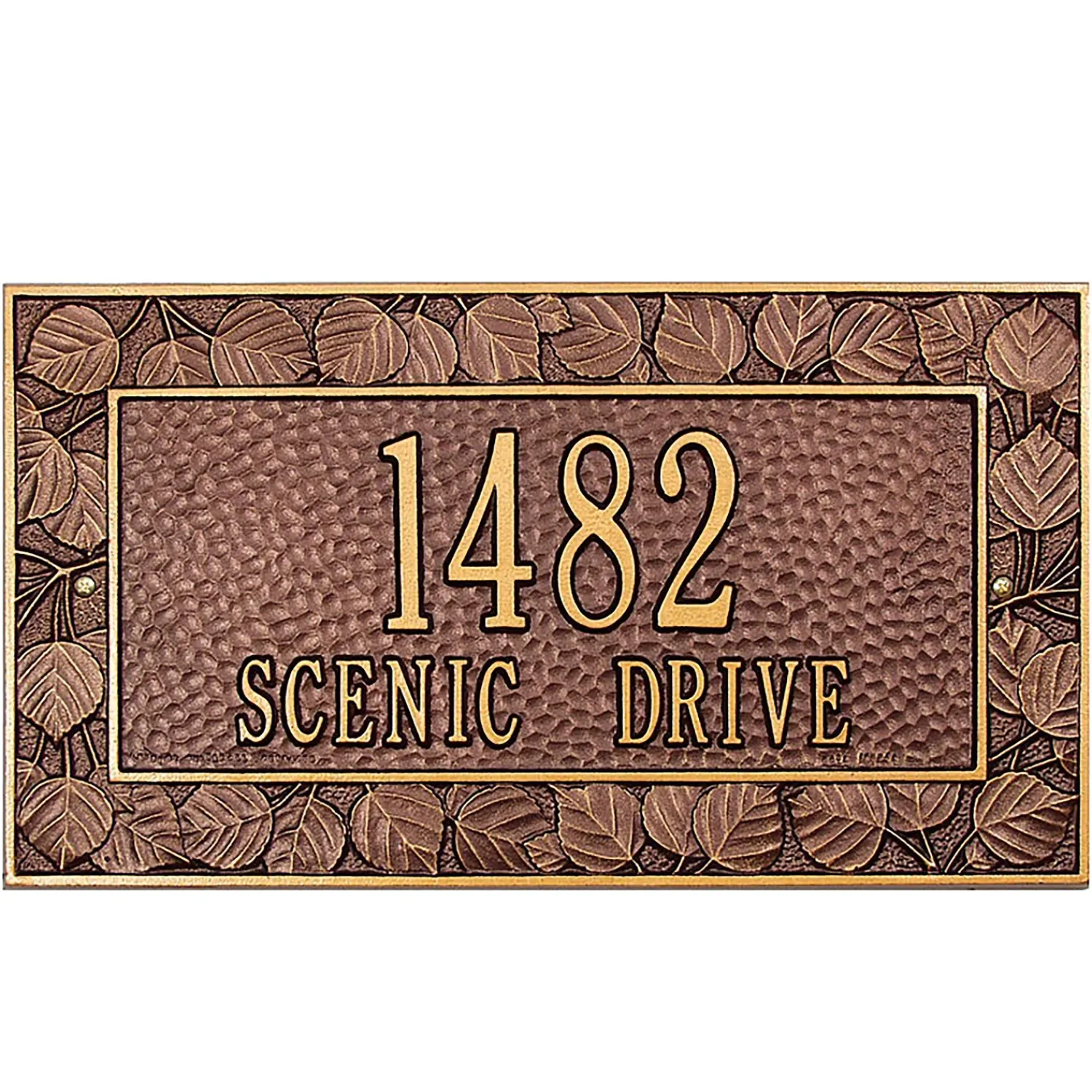 Plow & Hearth Address Signs & Wall Plaques>American-Made Personalized Aspen Address Plaque In Cast Aluminum