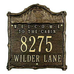 Plow & Hearth Address Signs & Wall Plaques>American-Made“Welcome To The Cabin"Address Plaque In Cast Aluminum