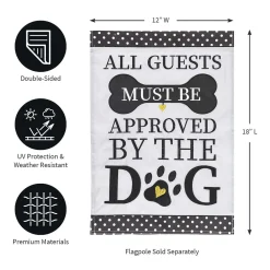 Plow & Hearth Garden Flags>Approved by the Dog Applique Garden Flag