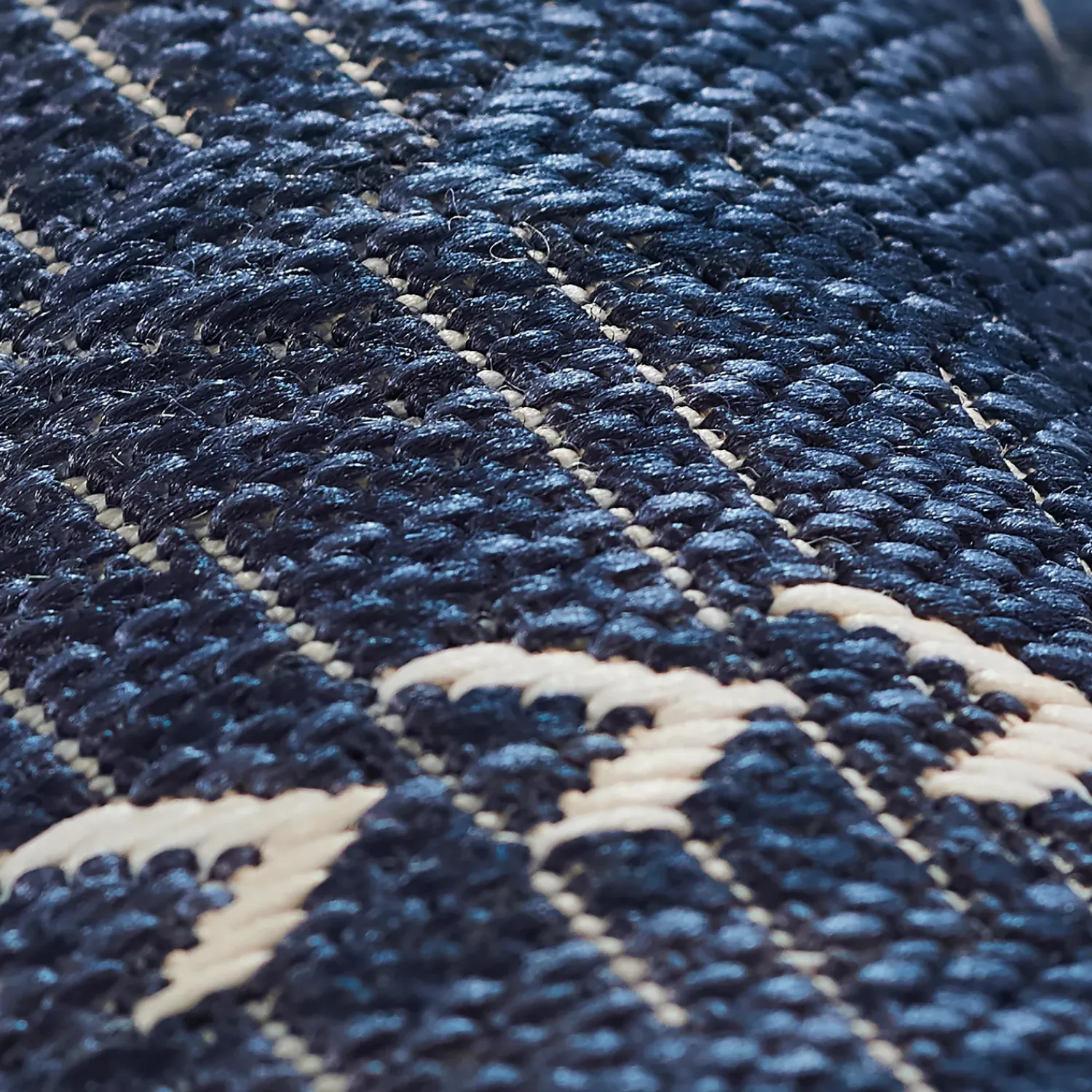 Plow & Hearth Area Rugs>Arabella Stripe Polypropylene Rug, 4' x 6' Navy