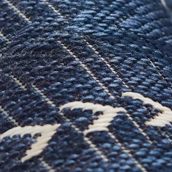 Plow & Hearth Area Rugs>Arabella Stripe Polypropylene Rug, 6'6" x 9 Navy