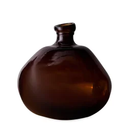 Plow & Hearth Planters & Vases>Artisan-Crafted Recycled Glass Askew Balloon Vase