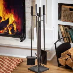 Plow & Hearth Fireplace Tool Sets>Atticus 5 Piece Fireplace Toolset