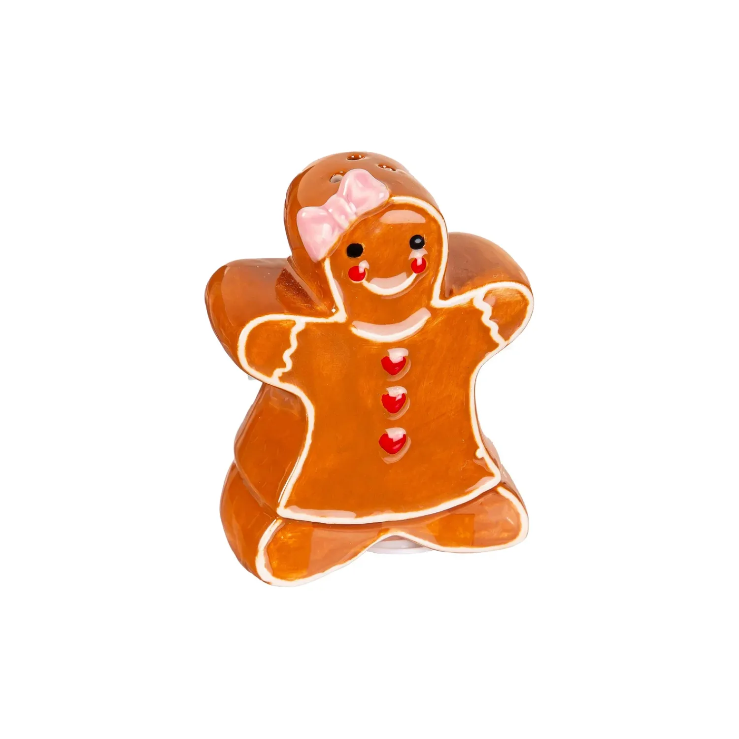 Plow & Hearth Salt & Pepper Shakers>Baking Spirits Bright Salt and Pepper Shaker Ceramic Gingerbread, Set