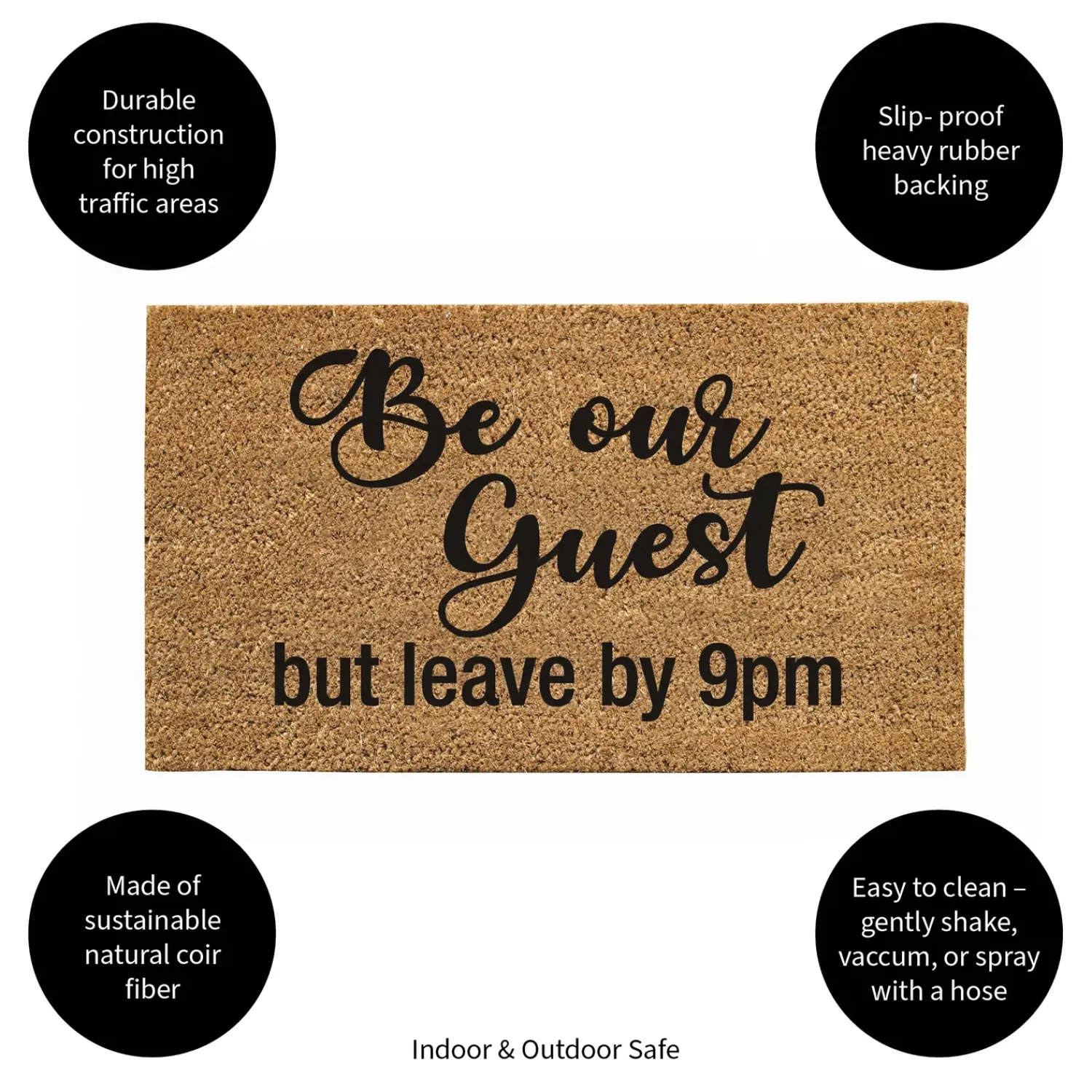 Plow & Hearth Coir Mats>Be our guest but...Coir Mat