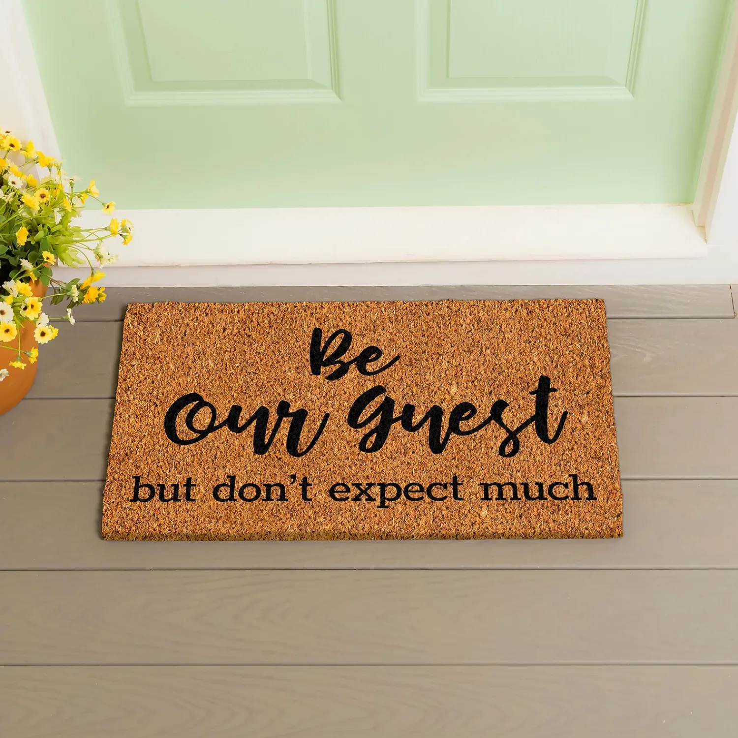 Plow & Hearth Coir Mats>Be our guest Coir Mat