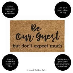 Plow & Hearth Coir Mats>Be our guest Coir Mat