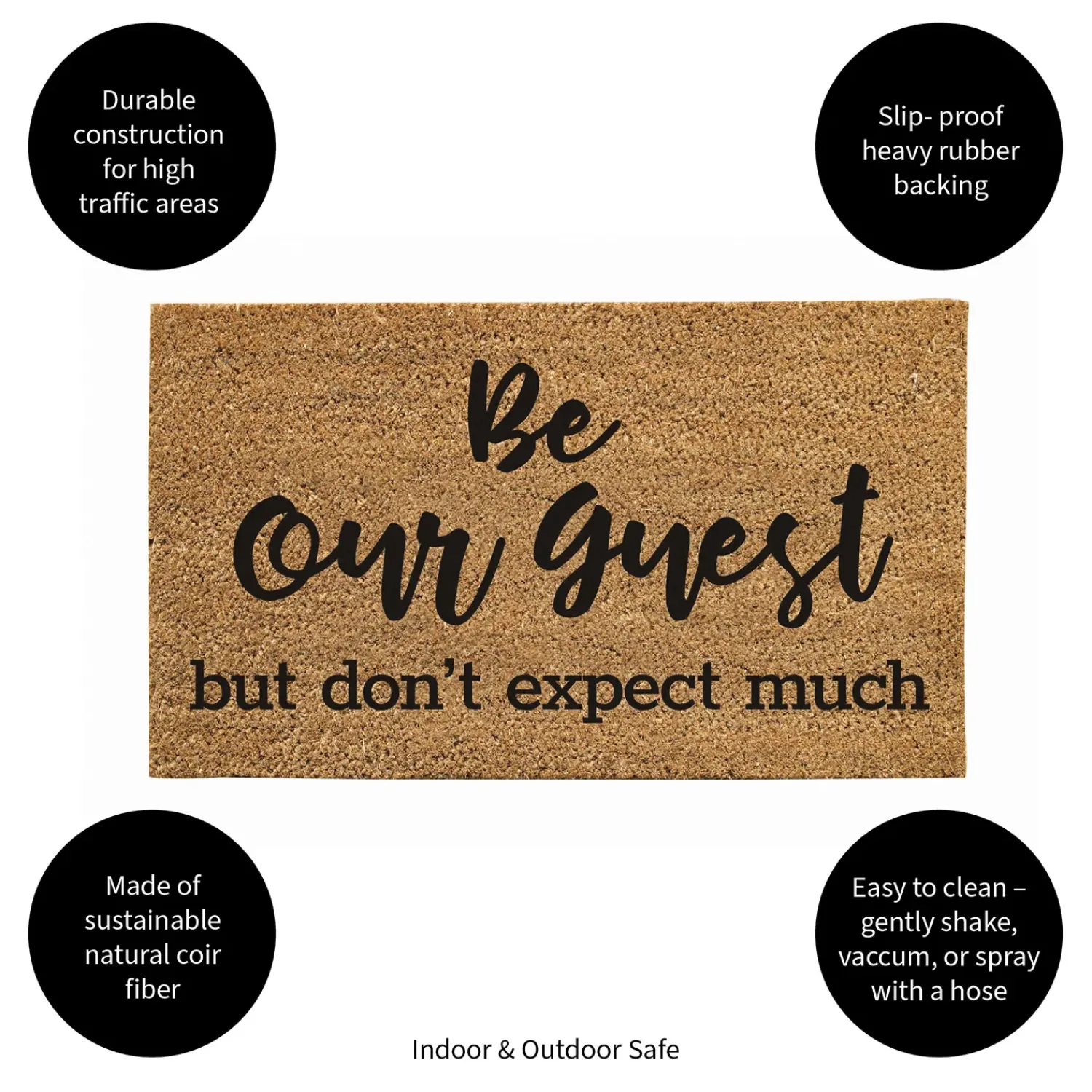 Plow & Hearth Coir Mats>Be our guest Coir Mat