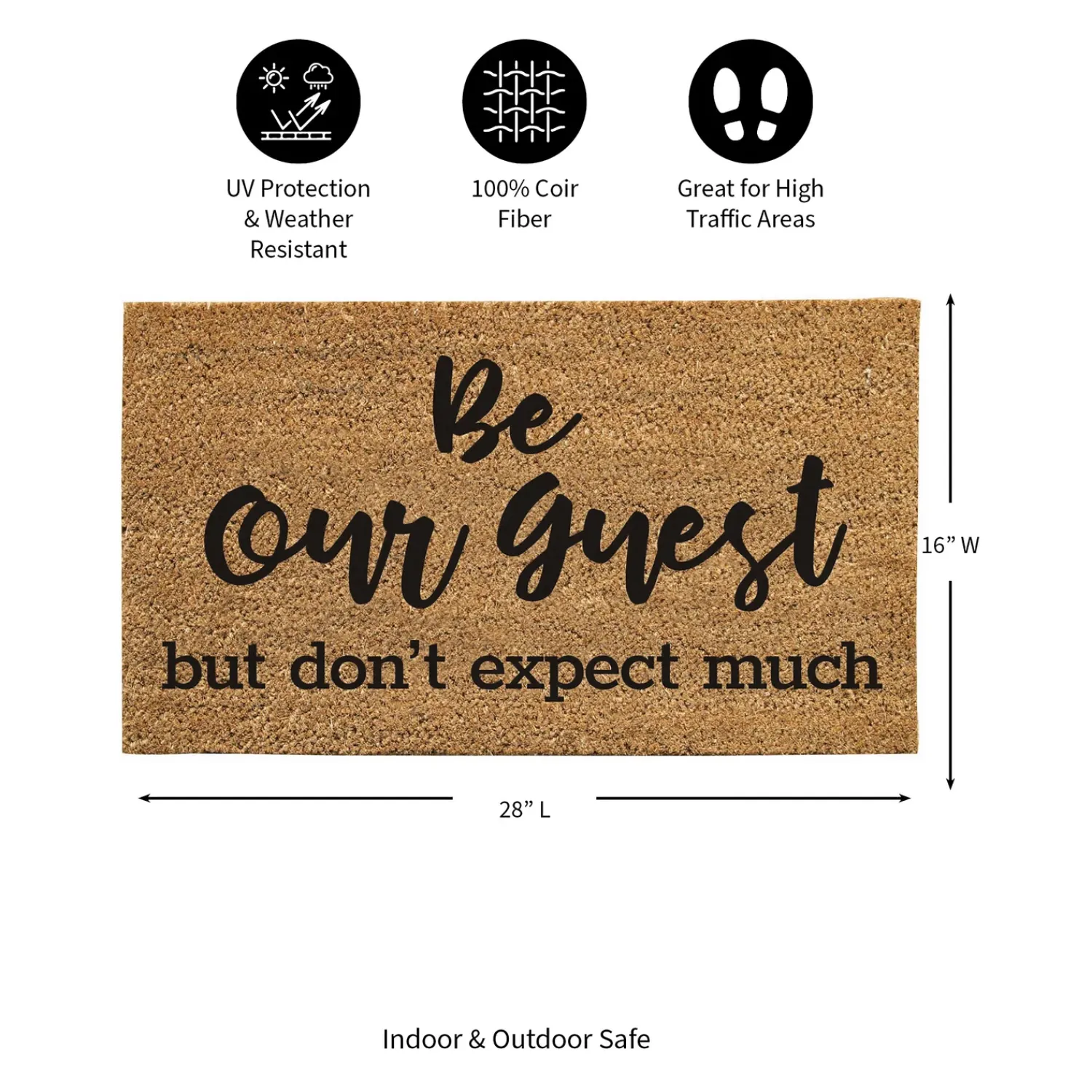 Plow & Hearth Coir Mats>Be our guest Coir Mat