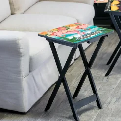 Plow & Hearth Accent Tables>Beach Vacation TV Tray Set of 4