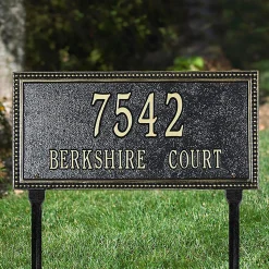 Plow & Hearth Garden Stakes|Address Signs & Wall Plaques>Beaded Address Lawn Plaque