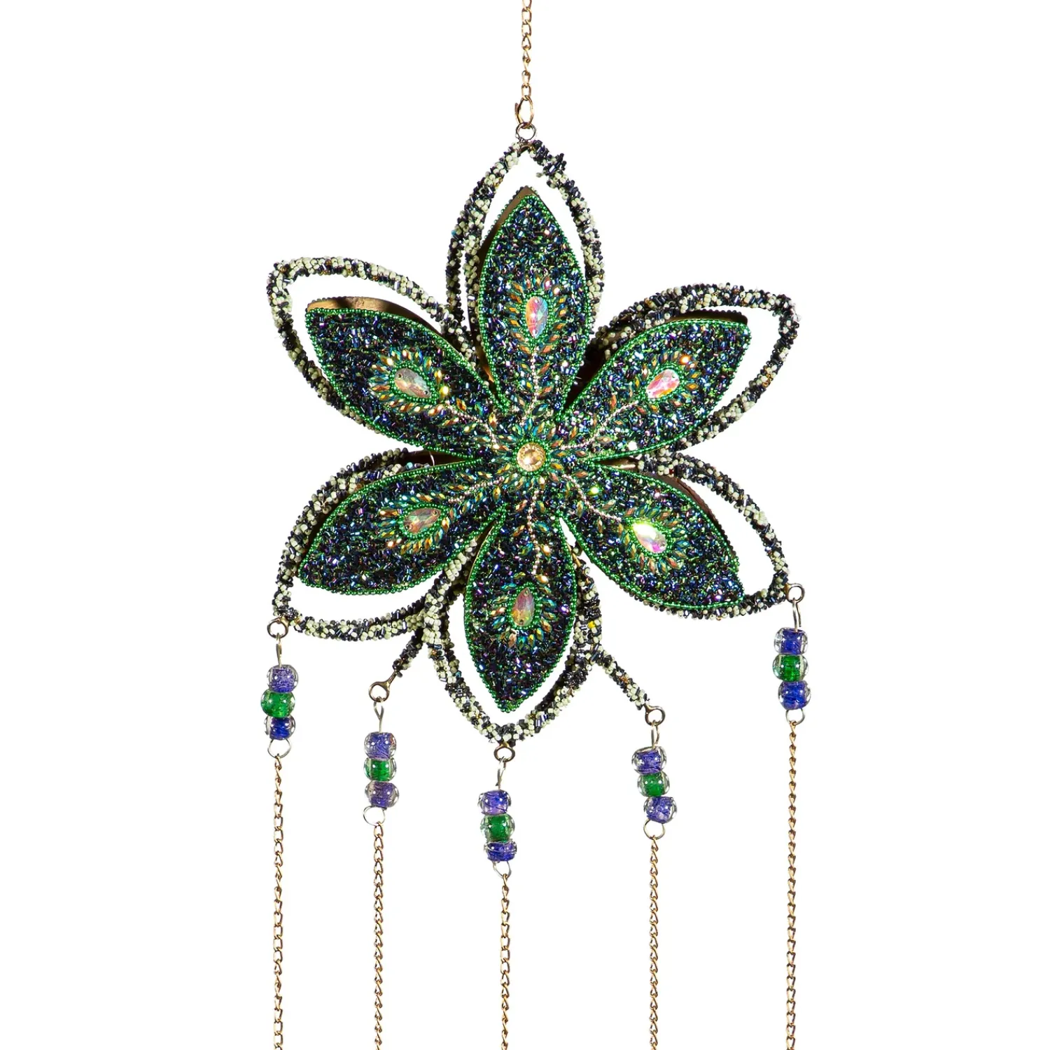 Plow & Hearth Wind Chimes & Mobiles>Beaded Flower Wind Chime