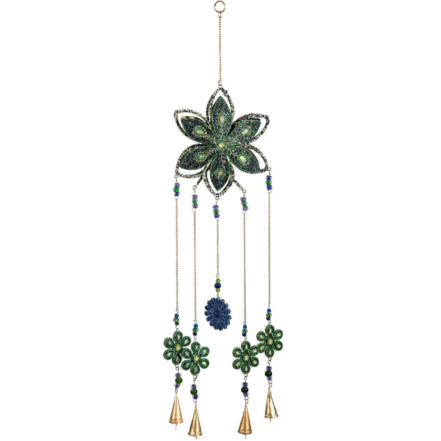 Plow & Hearth Wind Chimes & Mobiles>Beaded Flower Wind Chime