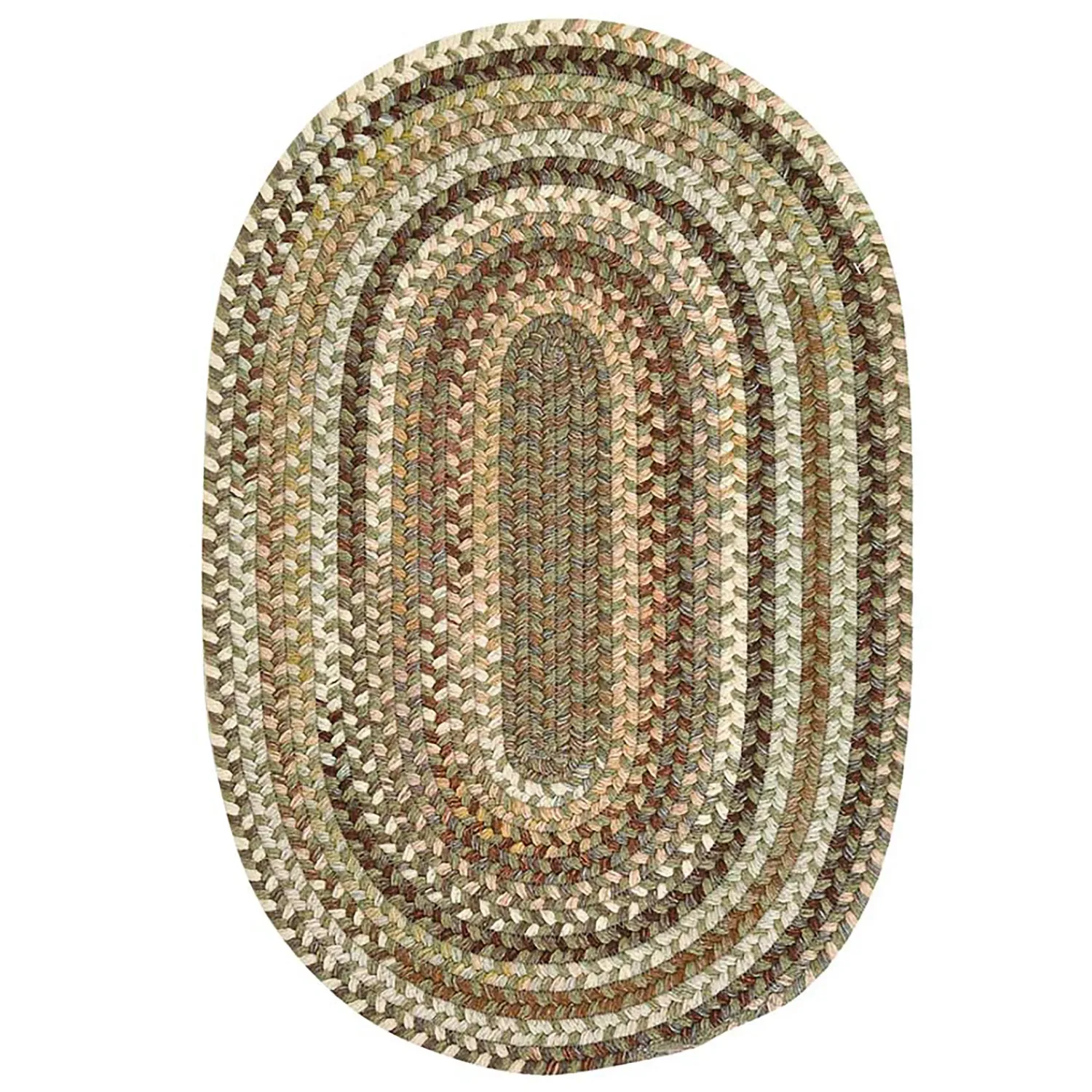 Plow & Hearth Area Rugs>Bear Creek Oval Braided Wool Blend Rug, 2' x 3'