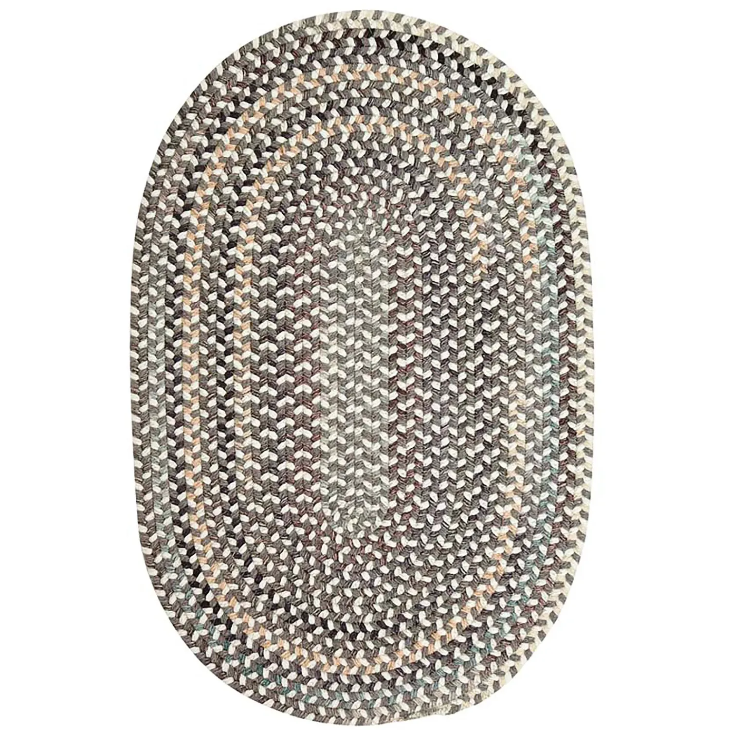 Plow & Hearth Area Rugs>Bear Creek Oval Braided Wool Blend Rug, 2' x 3'