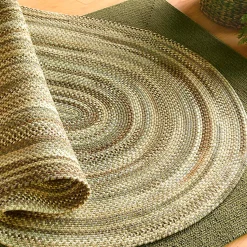 Plow & Hearth Area Rugs>Bear Creek Oval Braided Wool Blend Rug, 4' x 6'