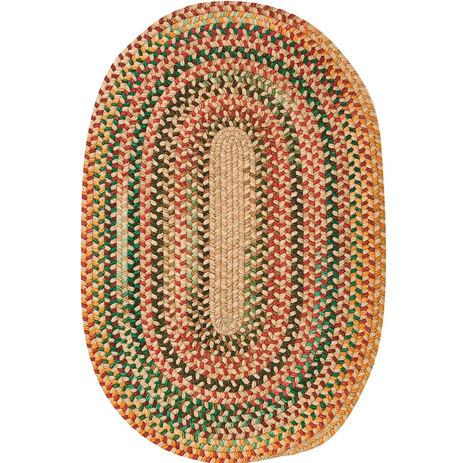 Plow & Hearth Area Rugs>Bear Creek Oval Braided Wool Blend Rug, 27"x 9'