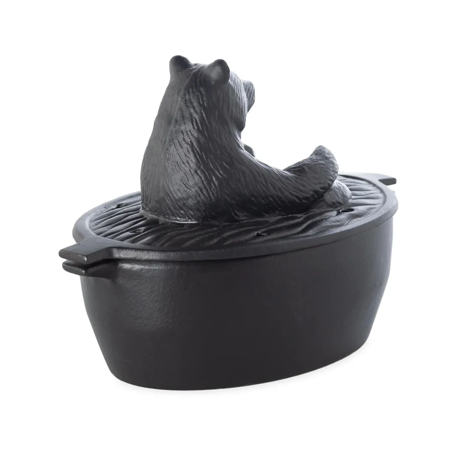 Plow & Hearth Woodstove Steamers>Bear in Bath Wood Stove Steamer in Cast Iron