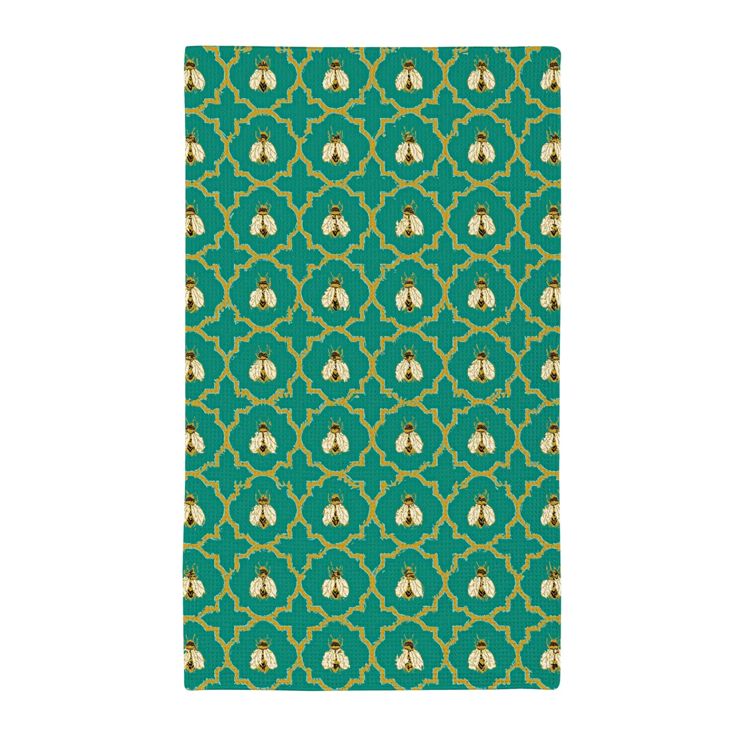 Plow & Hearth Kitchen Linens>Bee Deco Quick Dry Kitchen Towel, 18" x 30"