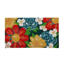 Plow & Hearth Coir Mats>Big Bold Florals Coir Mat