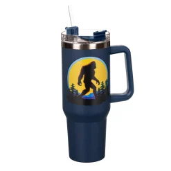 Plow & Hearth Travel Cups>Bigfoot Canyon Cup, Double Wall Stainless Steel w/ Straw, 40oz, Gift Box