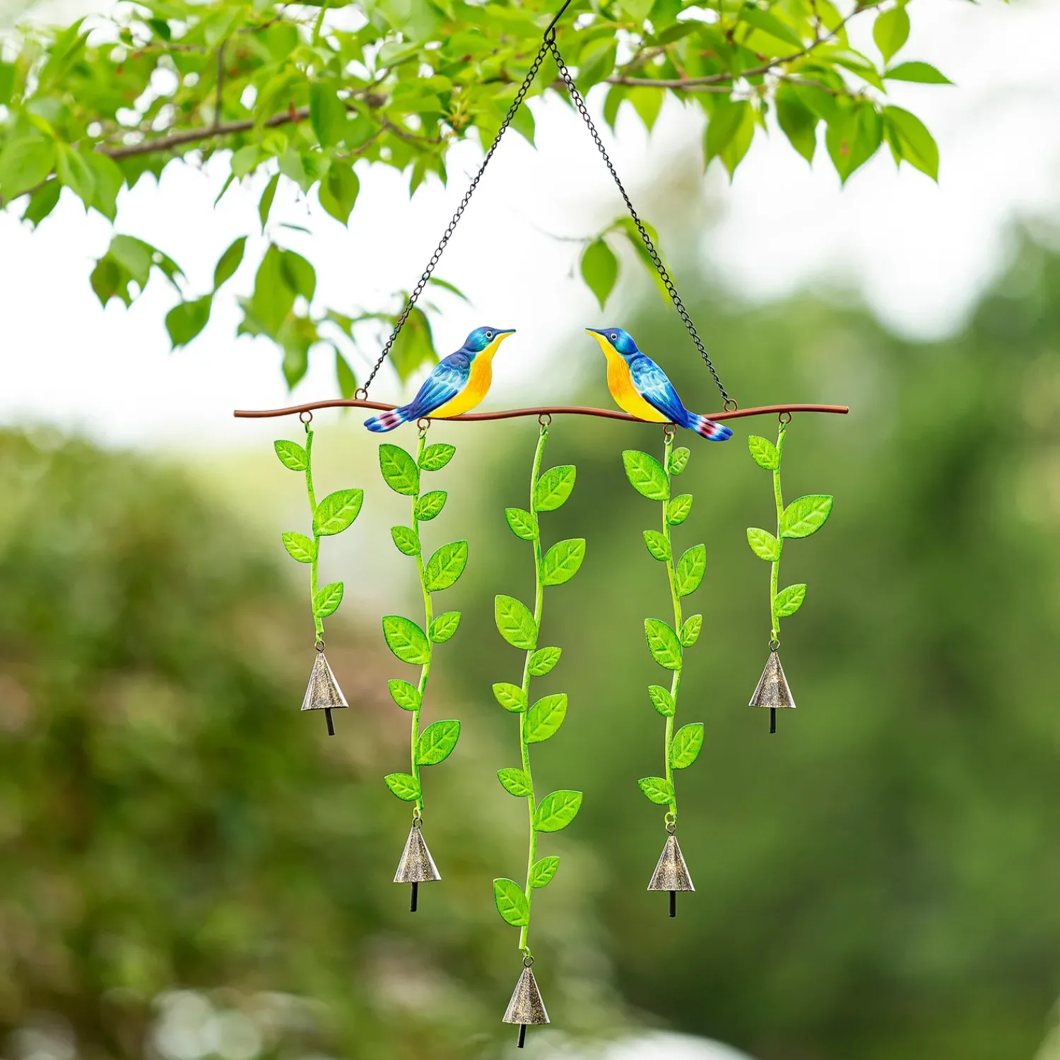 Plow & Hearth Wind Chimes & Mobiles>Bird on Branch Wind Chime
