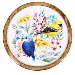 Plow & Hearth Serveware>Birds with Flowers Lazy Susan