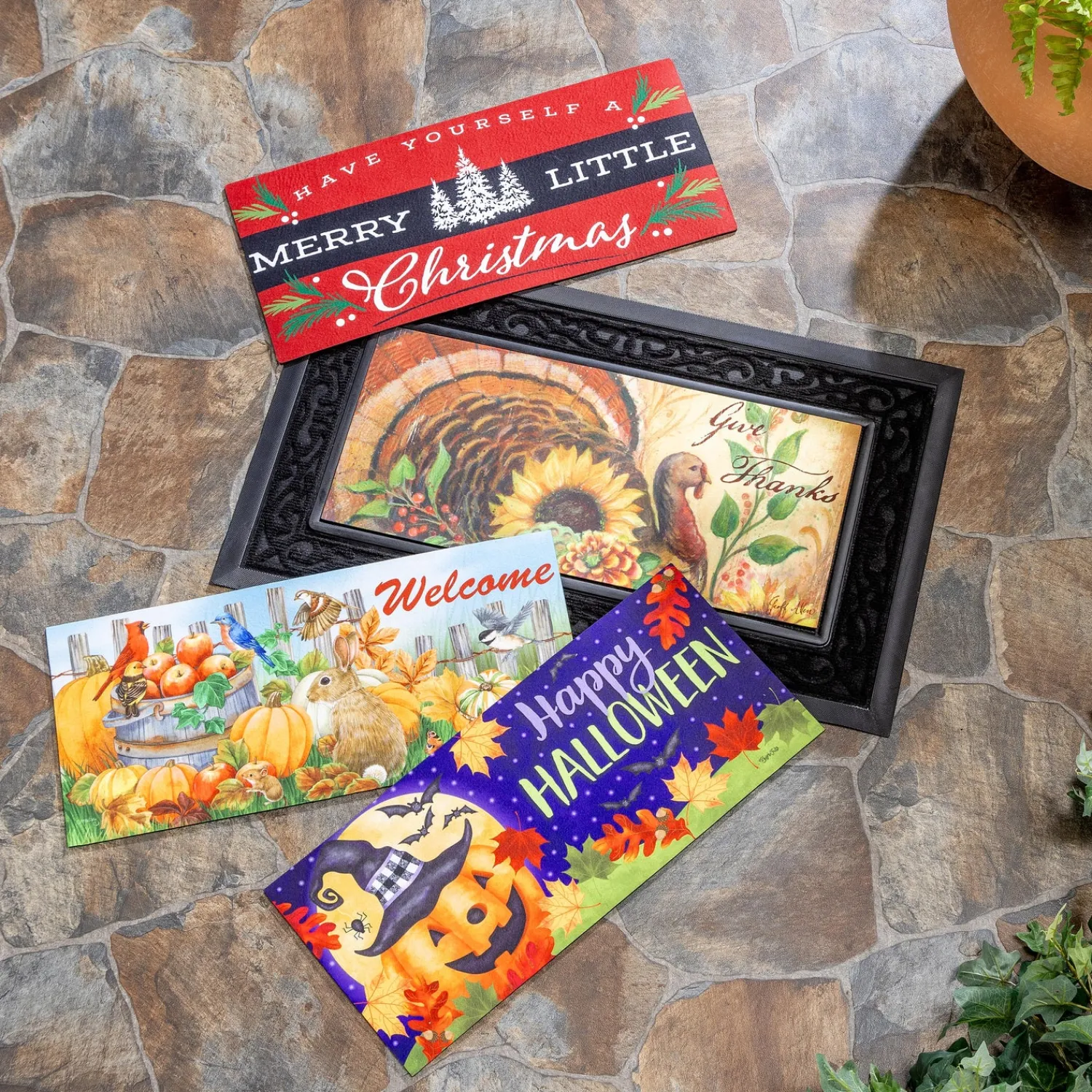 Plow & Hearth Interchangeable Mats>Black Scroll Sassafras Mat Tray