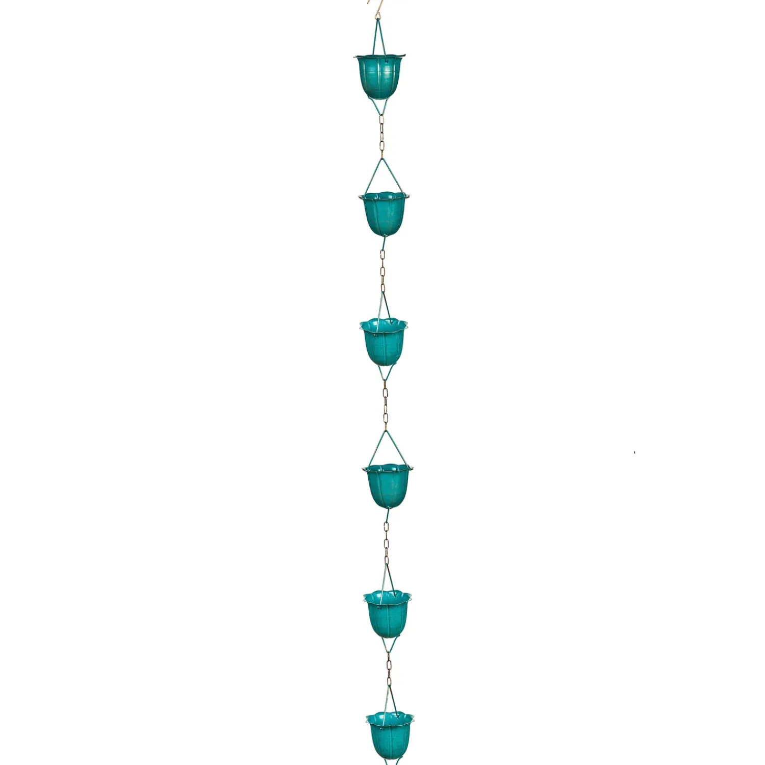Plow & Hearth Wind Chimes & Mobiles>Blue Flower Cup Rain Chain