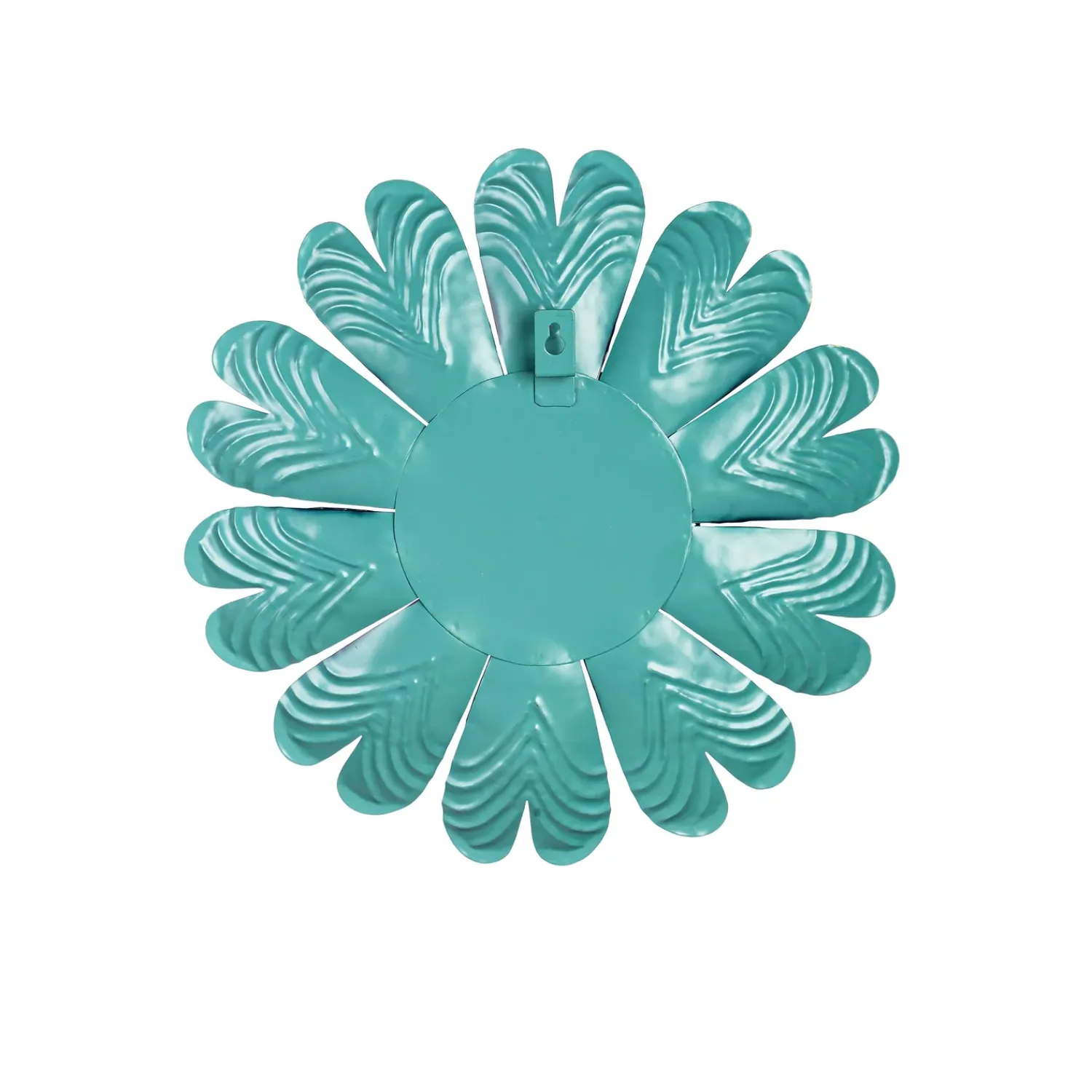 Plow & Hearth Outdoor Wall Art|Wall Art>Blue Flower Distressed Metal Wall Art
