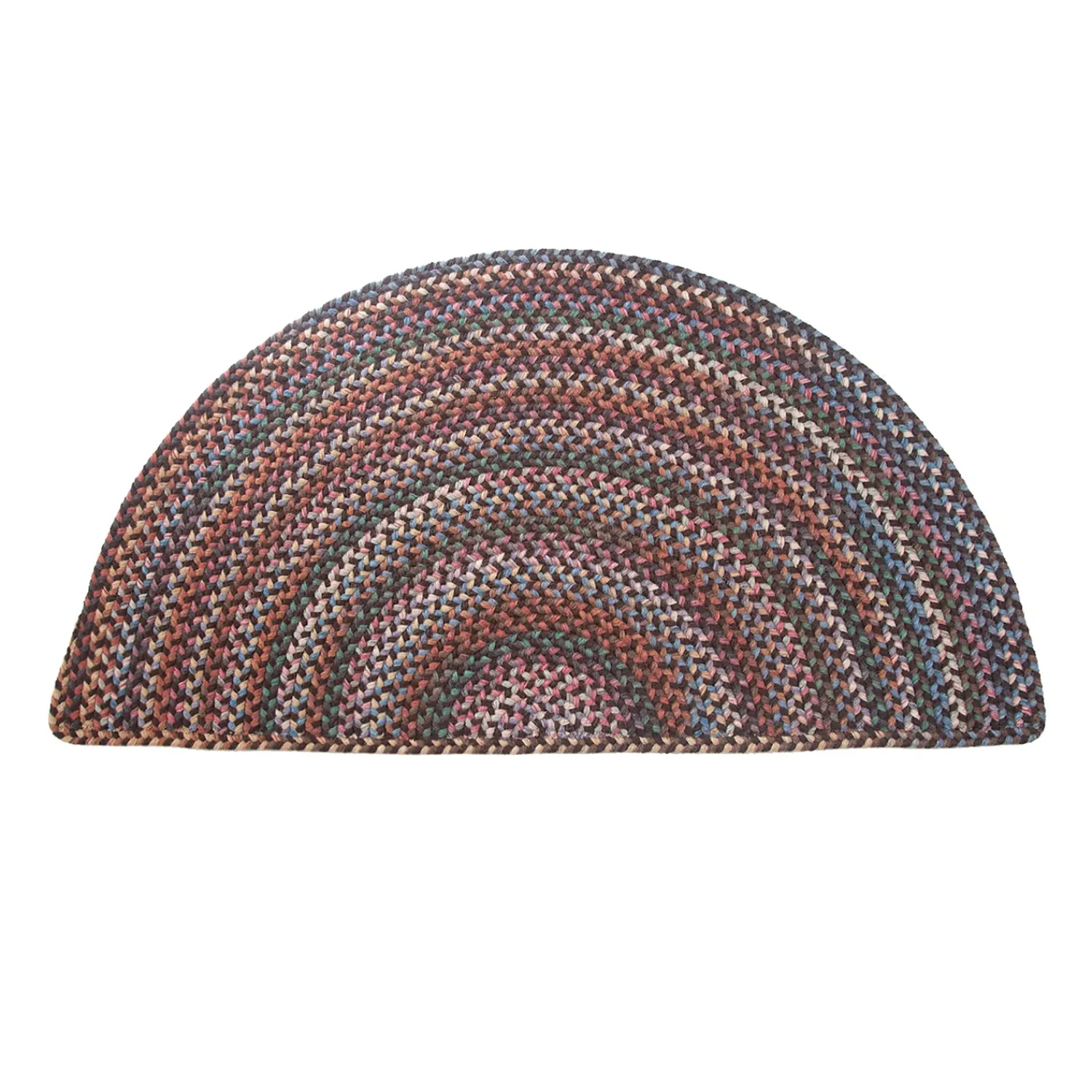 Plow & Hearth Area Rugs|Hearth Rugs>Blue Ridge Half Round Wool Braided Rug, 2' x 4'